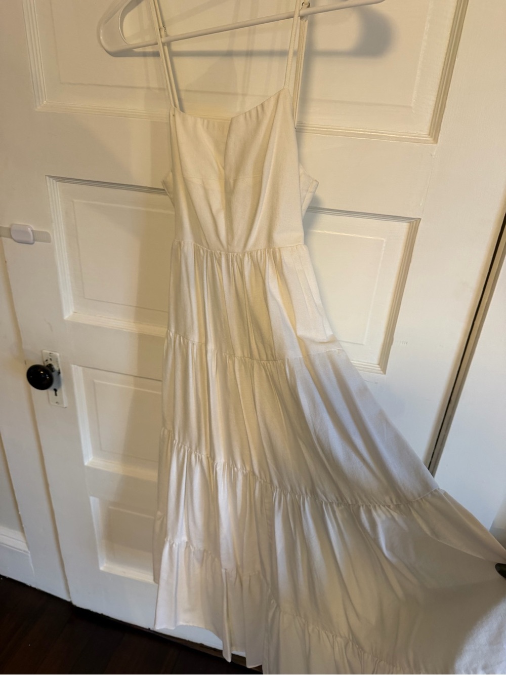 Petal & Pup Cream Tiered Maxi Dress with Spaghetti Straps